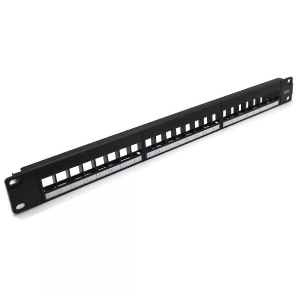 Quality 19 Inch CAT6 UTP Patch Panel 1U RJ45 24 Ports Blank for sale
