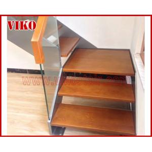 Buy cheap Double Steel Plate Staircase VK21S Railing tempered glass, Handrail b eech Stringer,carbon s from wholesalers