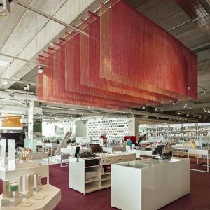 Rectangular Aluminium Chain Fly Curtains Hanging Installation For Home / Office