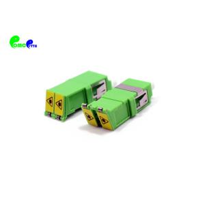 Buy cheap Fiber Optic Adapter LC APC to LC APC SM Bulkhead Duplex With Reduced Flange Auto Shutter from wholesalers