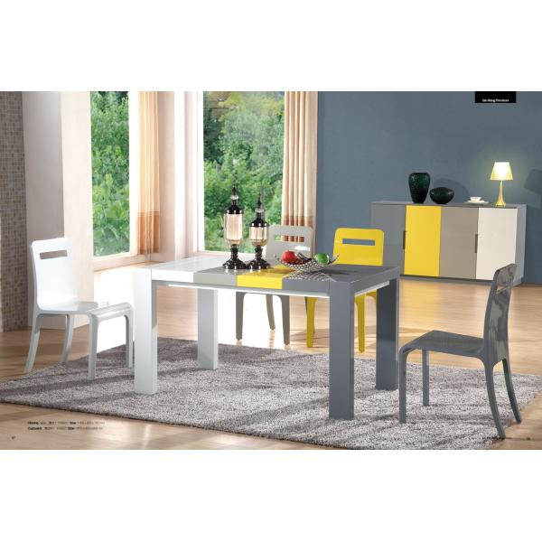 Buy cheap modern rectangle painted glossy MDF dining table from wholesalers