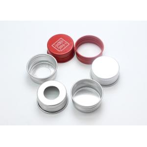 Buy cheap 28mm Silver / Red Aluminium Screw Caps High Durability For Screw Bottle from wholesalers
