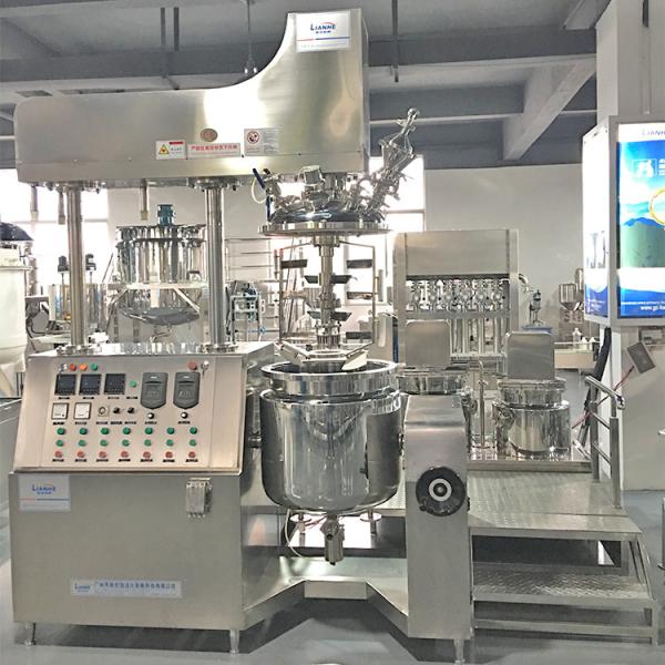 Quality 3 Layer Stainless Steel Vacuum Emulsifier Mixer With Upper Homogenizer for sale