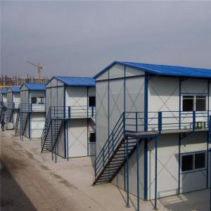 Buy cheap A fire rating K type rock wool sandwich panel prefabricated house for worker camp from wholesalers