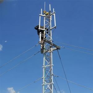 Buy cheap Cell Site Signal Transmission Triangle Steel Guyed Pole Tower Guyed Communication Tower from wholesalers