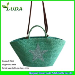 Buy cheap LUDA large straw beach totes wheat straw braided lady straw  wholesale handbags from wholesalers