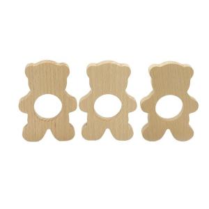 Buy cheap Beech Wood Grip Teether Bear Shaped Grabing Unisex Teether Toy from wholesalers