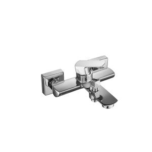 Buy cheap Chrome Brass Wall Mounted Bathroom Mixer Taps 3 Years Warranty from wholesalers