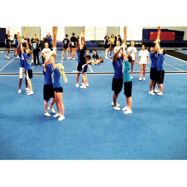 Quality Gymnastics Blue 50mm Cheerleading Floor Mat Velcro Connect for sale