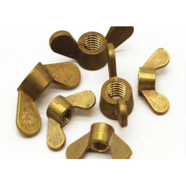 Buy cheap M4 M6 H59 H62 Wing Nut Brass Bronze Copper Alloy Steel Yellow Zinc Plating Edged DIN315 from wholesalers