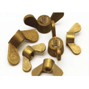 Buy cheap M4 M6 H59 H62 Wing Nut Brass Bronze Copper Alloy Steel Yellow Zinc Plating Edged DIN315 from wholesalers