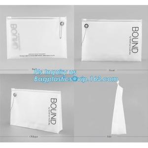 Buy cheap cosmetic bag promotional slider zipper bag, Slider zipper PVC transparent cosmetic clear messenger bag bikini bag from wholesalers