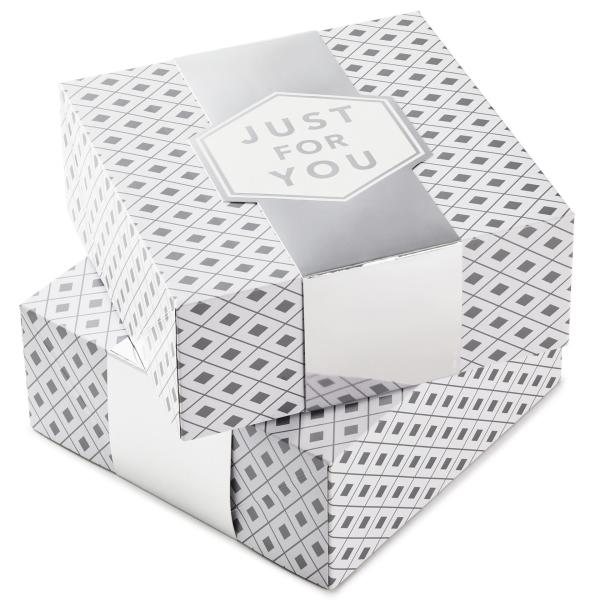 Buy cheap Silver Diamonds 2 Pack Rigid Presentation Boxes Hot Foil Stamping from wholesalers