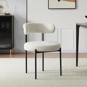 Buy cheap Adjustable Modern Upholstered Dining Chairs White Upholstered Side Chair from wholesalers