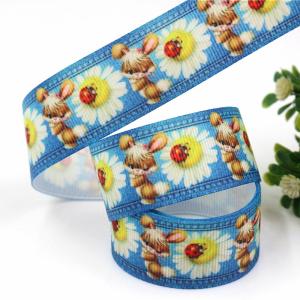 Buy cheap Polyester Printed Ribbon 75 mm Custom Logo Cartoon Ribbon 3 inch Grosgrain Ribbon from wholesalers