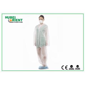 Buy cheap Non Toxic Polypropylene Disposable White Overalls Without Hood / Feetcover from wholesalers