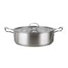 Buy cheap Double Handle Kitchen Soup Pots 24cm Stainless Steel With Glass Lid from wholesalers