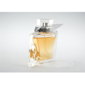 Buy cheap Square Clear Mini Perfume Bottles Empty With Cap , Glass Scent Bottle from wholesalers