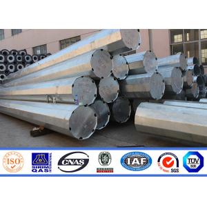 Buy cheap Grade 65 Steel 60 Ft Height Galvanized Electric Pole For 138kv Transmission Line from wholesalers