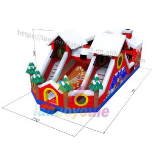 Buy cheap Bouncer Obstacle Slide Inflatable Play Park Logo Painting from wholesalers