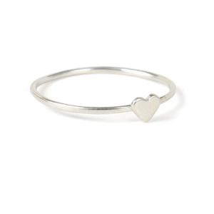 Delicate Plain Design Heart Ring Real 925 Sterling Silver 18K Gold Plated