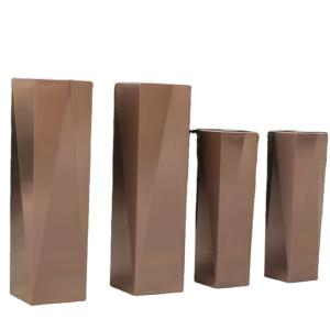 Buy cheap High quality planters vertical octagonal metal flower pots from wholesalers
