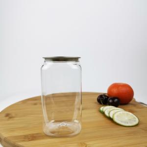 Buy cheap 350ml Plastic Food Container Jars Square With Easy Pull Cover from wholesalers
