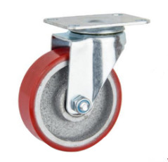 Buy cheap 100mm Iron Wheels Polyurethane Casters Swivel Caster Wheels 100kg from wholesalers