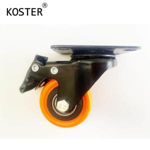 Buy cheap Orange Plastic Furniture Castor Wheel with Brake 21mm/25mm/32mm Thickness from wholesalers