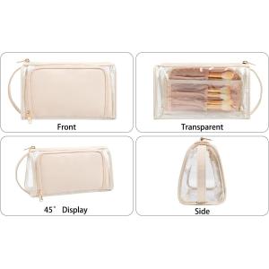 Buy cheap Transparent Cosmetic Case Travel Makeup Zipper Pouch Toiletry Bag with Handle from wholesalers