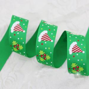 2020 colorful polyester tape with christmas tree and snow printing christmas