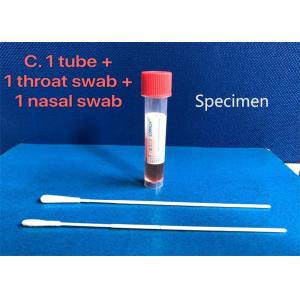 Buy cheap Single Use Sampling Test Specimen Collection Tube Flocked Nasal Swab from wholesalers