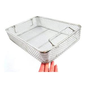 Buy cheap Sterilization Storage Wire Mesh Baskets Stacking Handle Medical Instruments Container from wholesalers