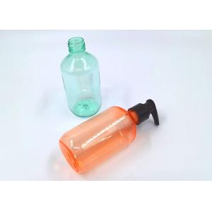 Buy cheap Orange Transparent Plastic Body Wash Bottle 250ml 500ml With Black Lotion Pump from wholesalers
