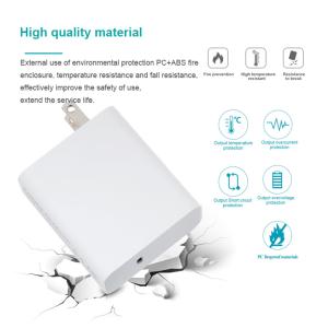 60W USB-C Fast Wall Charger with US 2-Pin Plug for Laptops and Phones