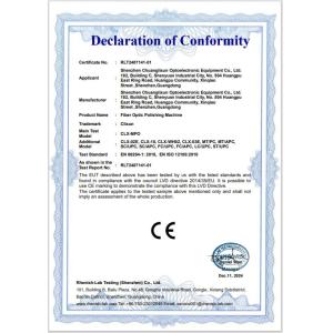 Shenzhen Chuanglixun Optoelectronic Equipment Co., Ltd. Certifications