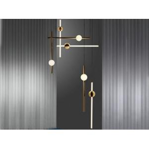 Buy cheap 100*600mm Combinable Golden Dining Room Modern LED Pendant Lights from wholesalers