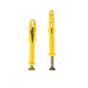 Bright Finish Plastic Nylon Expansion Screw for Wall Plug and Chipboard Screw