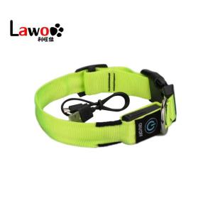 Buy cheap C906 Wholesale Rechargeable Orange Illuminated Dog Leash and Collar from wholesalers