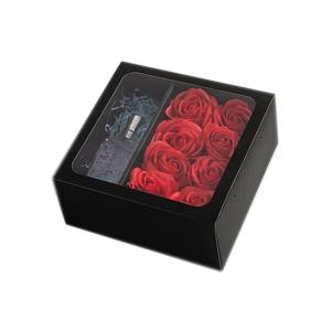 Buy cheap Packaging Gift Flower Box with Handle Customized Square Design PVC Transparent Window from wholesalers