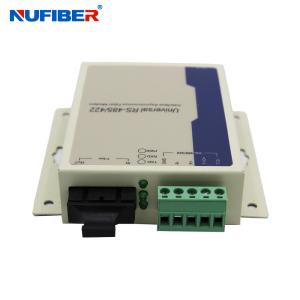Duplex ST Connector RS485 To Fiber Media Converter 20km For CCTV Fire Alarm