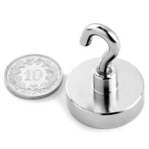 Buy cheap Shapes& Colors Customized D25mm Fridge Magnets With Hooks Colorful Ndfeb Pot Magnet Decorative Magnetic Hook from wholesalers