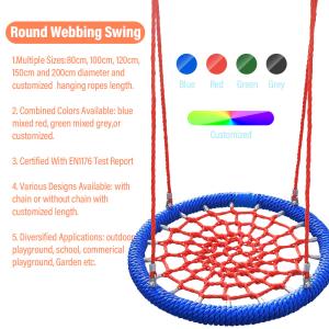 Buy cheap High Grade Classic Style Red Blue Bird Nest Swing for Playground with 120cm Dia and 500kg Capacity from wholesalers