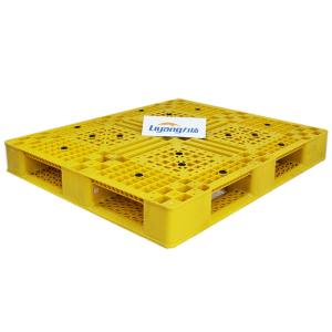 Buy cheap Lightweight HDPE Grid Pallet Yellow Plastic Pallets 120x100x15cm from wholesalers