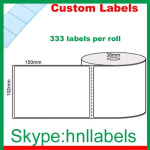 Buy cheap Thermal Transfer Labels 102mmX150mm/1 Plain Transfer Roll Perm, Perfs 333Lpr, 38mm core from wholesalers