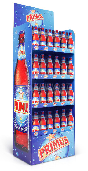 Paper shelf product display box, green shopping mall supermarket paper shelf,