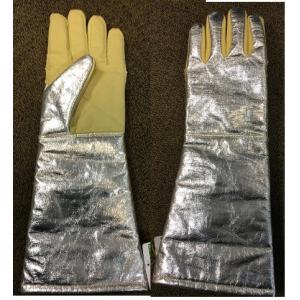 Buy cheap EN407 4 Layers Palm Heat Resistant Work Gloves Aluminized Back And Cuff from wholesalers