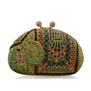 Buy cheap Animal hollow diamond evening bag clutch bag luxury alloy from wholesalers