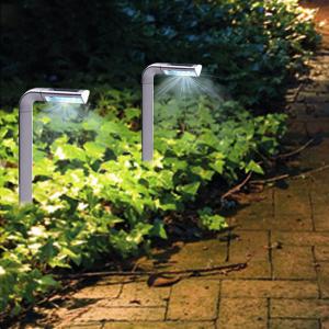 L Shaped 8 LED Solar Lawn pathway light