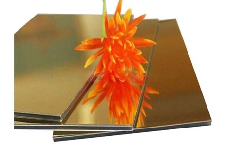 Buy cheap MIRROR ALUMINUM COMPOSITE FOR WALL BOARDS 1220MM*2440MM*4MM SILVER/GOLDEN from wholesalers